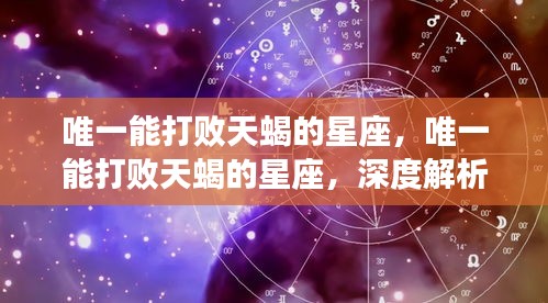 唯一能压制天蝎的星座，深度解析与案例探究