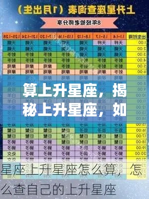 算上升星座，揭秘上升星座，如何计算并解读你的上升星座