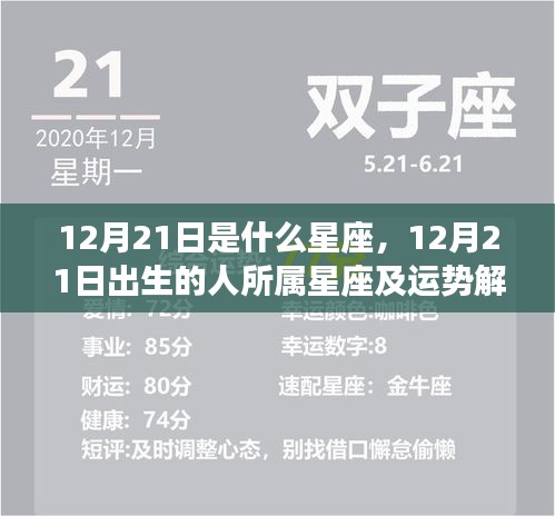 揭秘12月21日出生者的星座及运势解析