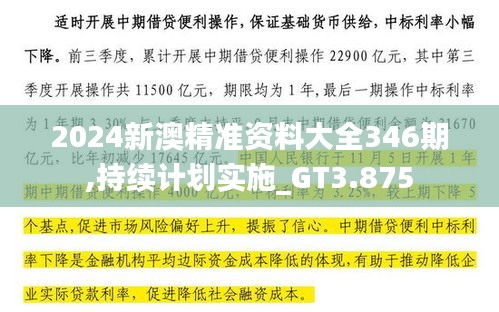 2024新澳精准资料大全346期,持续计划实施_GT3.875