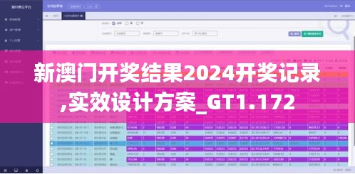 新澳门开奖结果2024开奖记录,实效设计方案_GT1.172