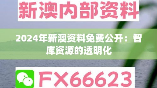 2024年新澳资料免费公开：智库资源的透明化