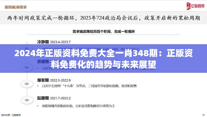 2024年正版资料免费大全一肖348期：正版资料免费化的趋势与未来展望