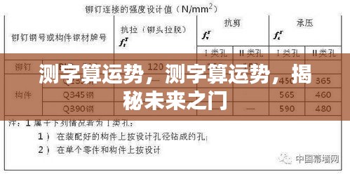 揭秘测字运势，洞悉未来之门的关键线索