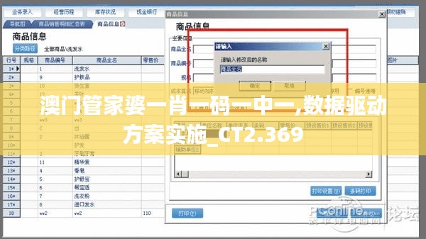 澳门管家婆一肖一码一中一,数据驱动方案实施_CT2.369