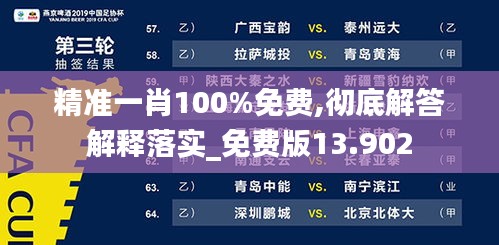 精准一肖100%免费,彻底解答解释落实_免费版13.902