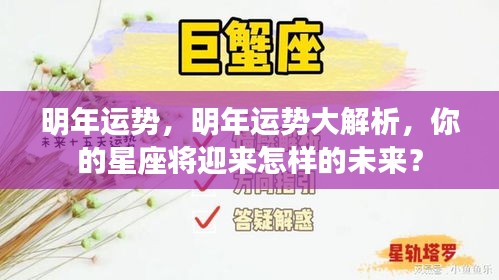 明年星座运势大揭秘，你的未来将迎来怎样的好运与挑战？