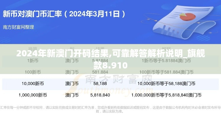 2024年新澳门开码结果,可靠解答解析说明_旗舰款8.910