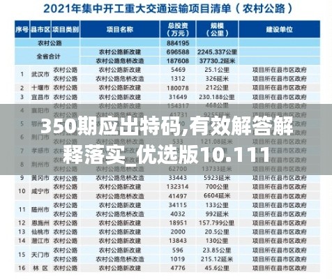 350期应出特码,有效解答解释落实_优选版10.111