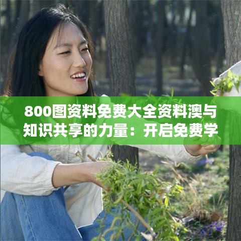 800图资料免费大全资料澳与知识共享的力量：开启免费学习的无限可能