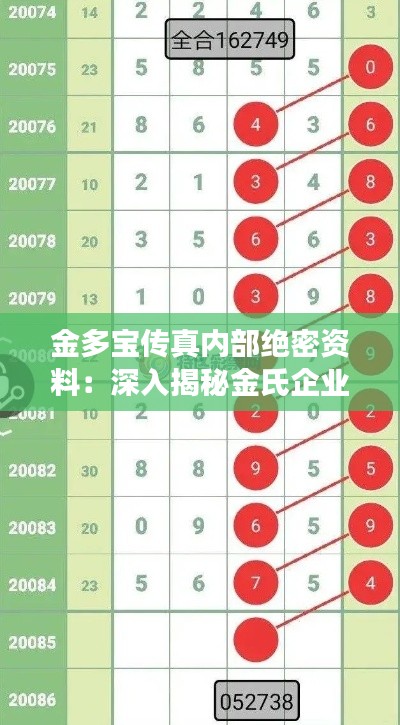 金多宝传真内部绝密资料：深入揭秘金氏企业的财富密码