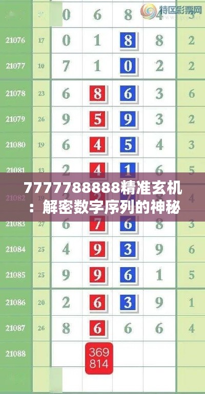 7777788888精准玄机：解密数字序列的神秘力量