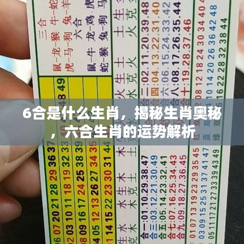 揭秘生肖奥秘，六合生肖运势解析与奥秘探寻