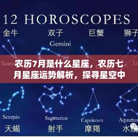 农历七月星座解析与运势，探寻属于你的星座魅力