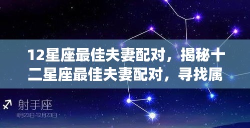 揭秘十二星座最佳夫妻配对，寻找属于你的星座缘分伴侣！