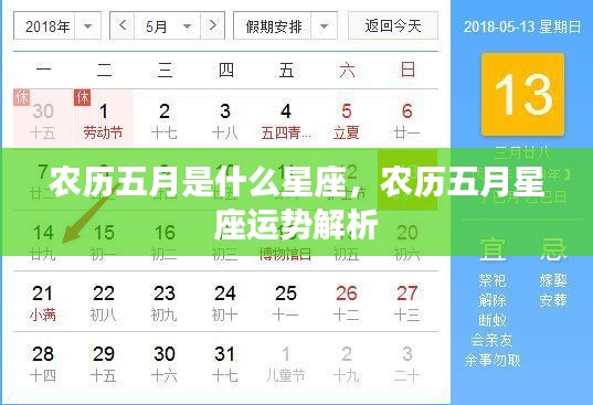 农历五月星座解析与运势展望