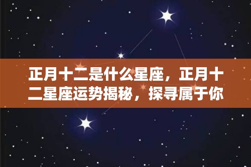 正月十二星座运势揭秘，探寻属于你的星辰轨迹与运势展望