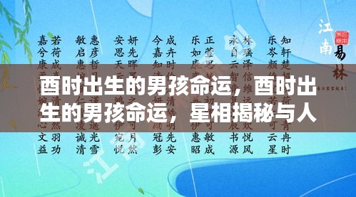 酉时出生男孩命运揭秘，星相影响与人生轨迹探索