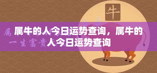 属牛人今日运势查询报告