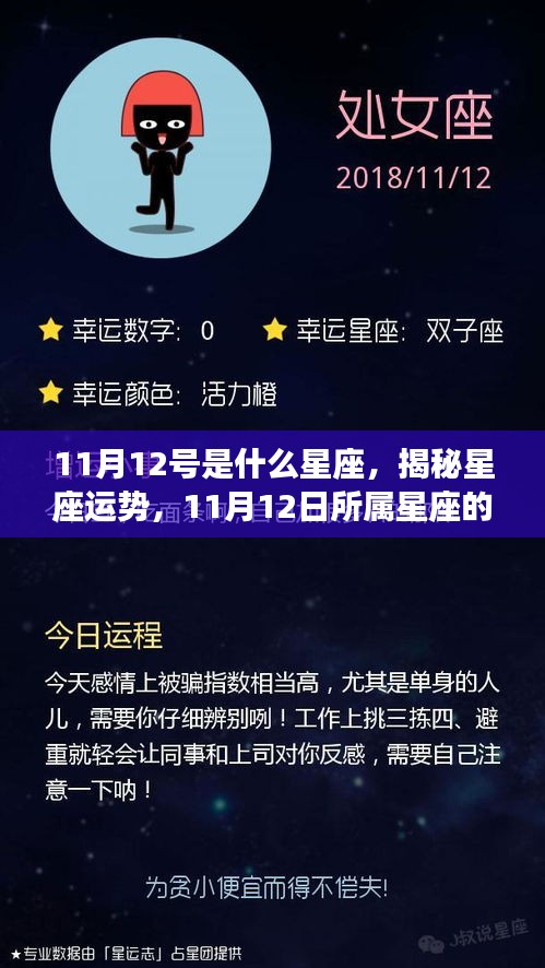 揭秘星座运势，揭秘11月12日所属星座的奥秘与运势解析