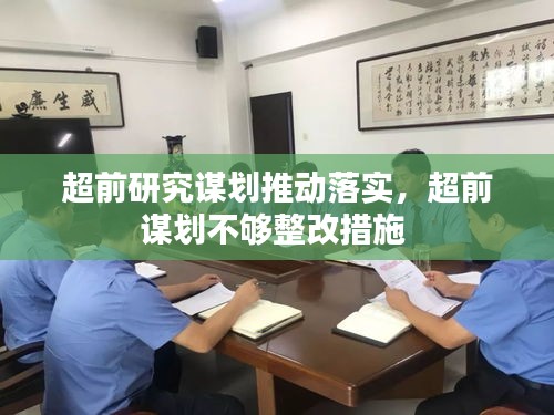 超前研究谋划推动落实，超前谋划不够整改措施 