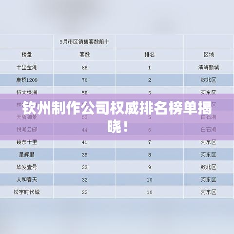 钦州制作公司权威排名榜单揭晓！