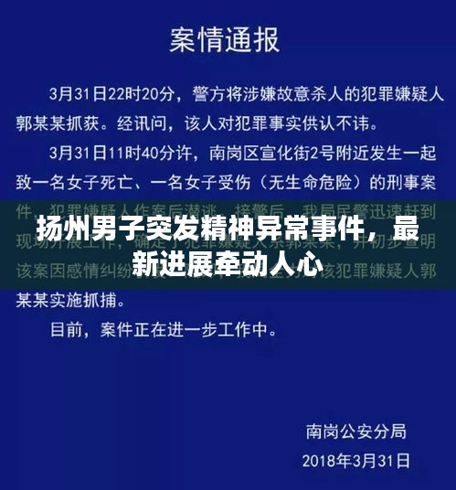 扬州男子突发精神异常事件，最新进展牵动人心