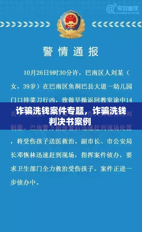 诈骗洗钱案件专题，诈骗洗钱判决书案例 