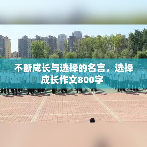 不断成长与选择的名言，选择成长作文800字 