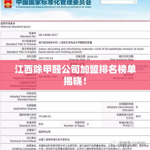 江西除甲醛公司加盟排名榜单揭晓！