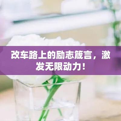 改车路上的励志箴言，激发无限动力！