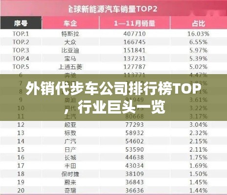 外销代步车公司排行榜TOP，行业巨头一览