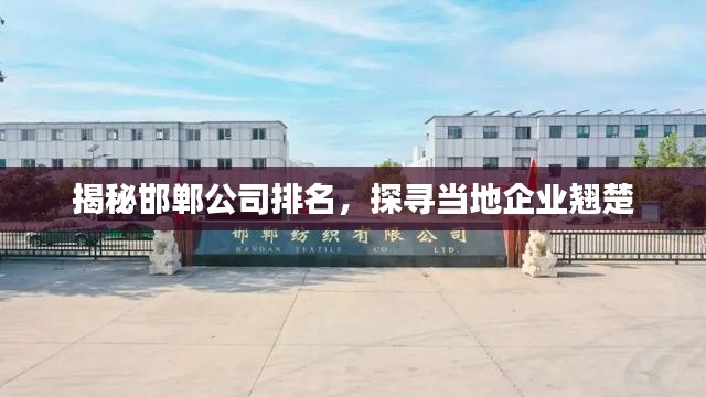 揭秘邯郸公司排名，探寻当地企业翘楚